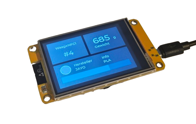 3D-MES Display 2.8 Zoll Erweiterung (Layout Waage) Flash-Key + STLs für Waage (digital ohne Display)