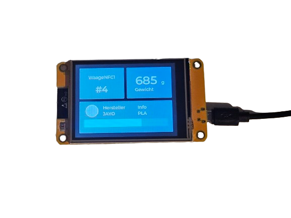 3D-MES Display 2.8 Zoll Erweiterung (Layout Waage) Flash-Key + STLs für Waage (digital ohne Display)