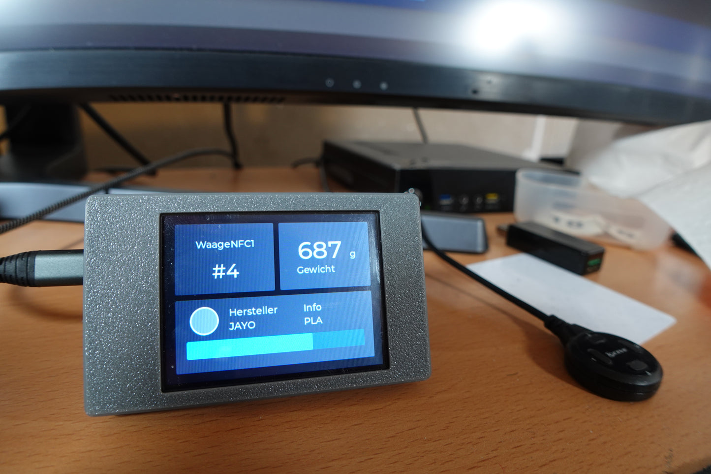3D-MES Display 2.8 Zoll Erweiterung (Layout Waage) Flash-Key + STLs für Waage (digital ohne Display)